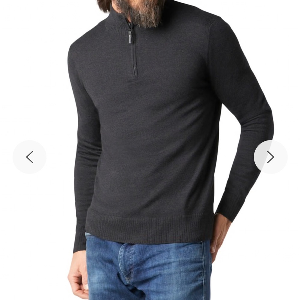Smartwool Men's Charcoal Gray Zip-Up Sweater